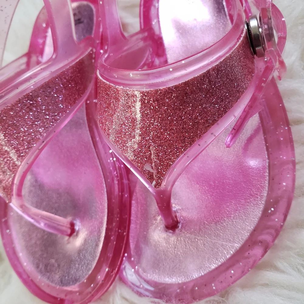Baby Girl Pink Jelly Thong Sandals NWT